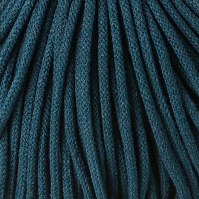 Bobbiny 5mm Premium Baumwollkordel 100m – PEACOCK Bobbiny Baumwollkordel 5mm peacock blue