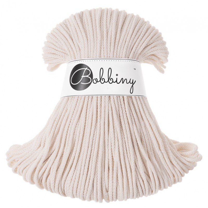 Bobbiny 3mm Junior Baumwollkordel 100m – NATURAL bobbiny flechtkordel 3mm natural