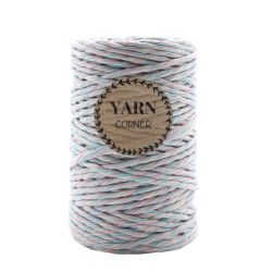 PASTELL MELANGE Makramee Garn 4mm 100m PASTELL MELANGE Makramee Garn 4mm 100m