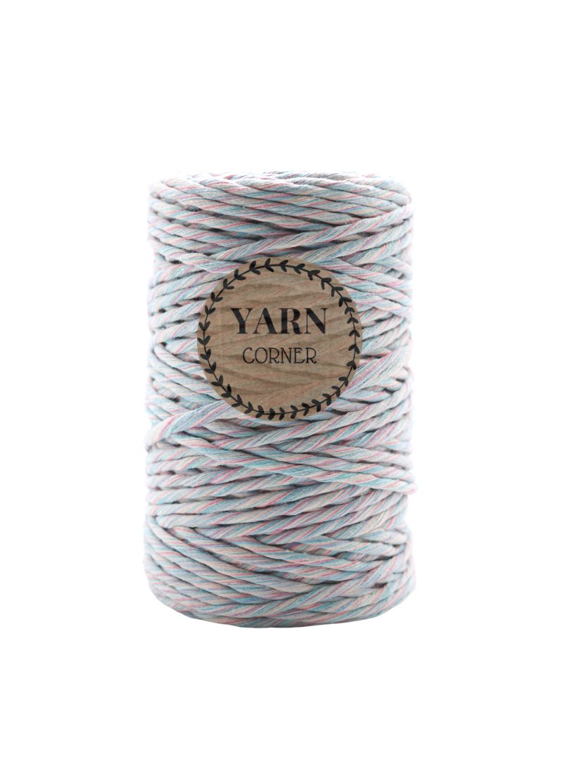 PASTELL MELANGE Makramee Garn 4mm 100m Makrameegarn 3mm einhorn
