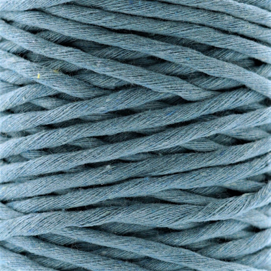 STAHLBLAU Makramee Garn 4mm 100m Makrameegarn 3 mm steel