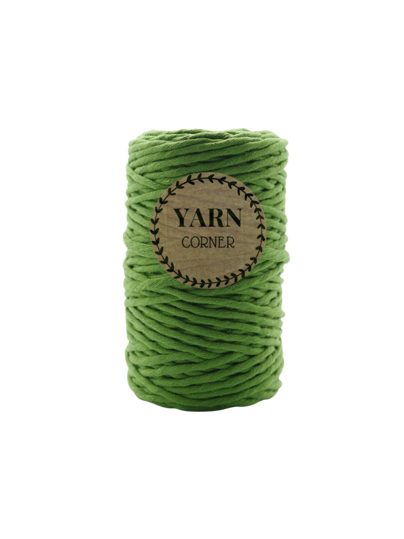 WALDGRÜN Makramee Garn 4mm 100m Makrameegarn 3mm waldgrün