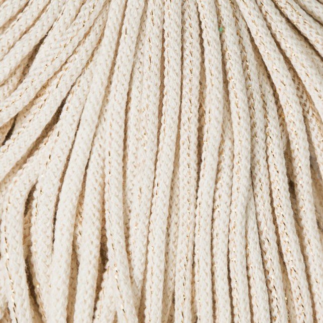 Bobbiny 5mm Premium Baumwollkordel 100m – GOLDEN NATURAL Bobbiny 5 mm golden natural