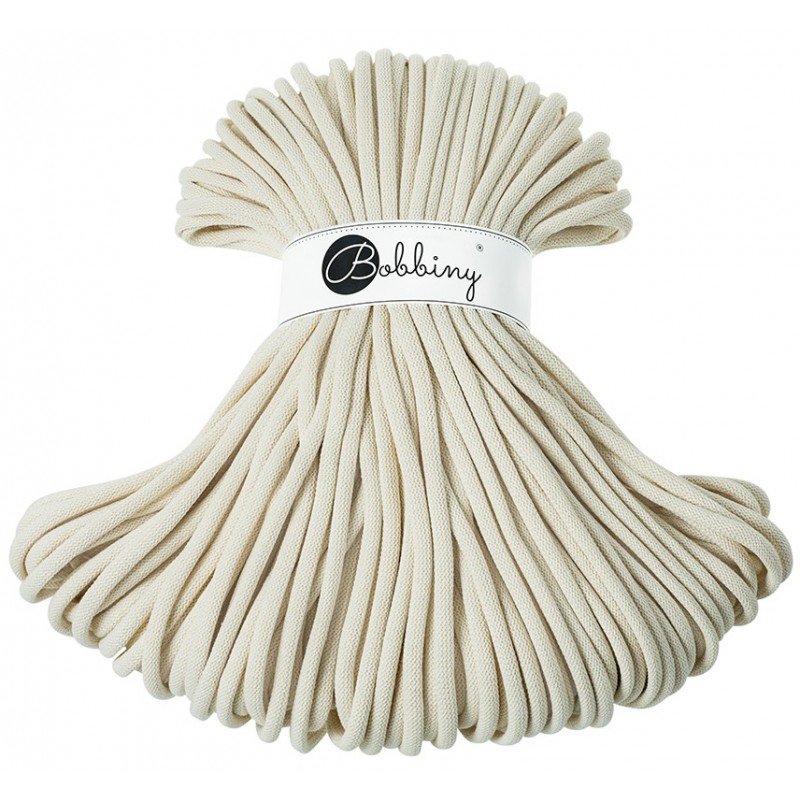Bobbiny 9mm Jumbo Baumwollkordel 100m – NATURAL Bobbiny Baumwollkordel 9mm natural