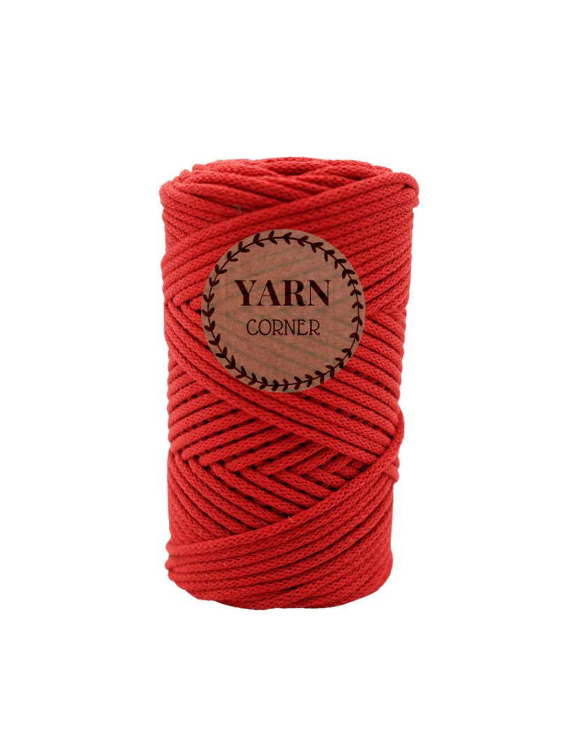 ROT Flechtkordel 4mm 100m Baumwollkordel 4mm rot