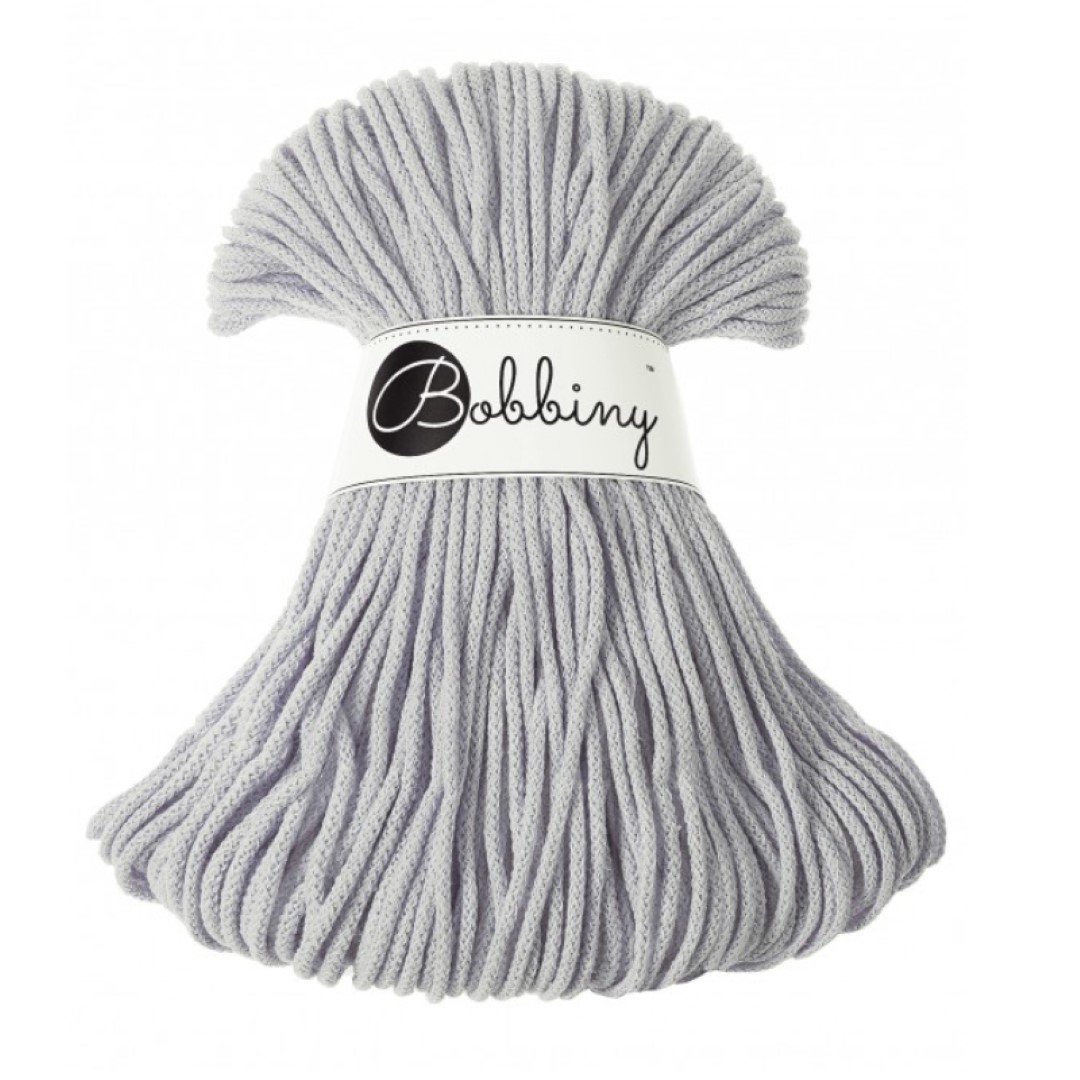 Bobbiny 3mm Junior Baumwollkordel 100m – HELLGRAU Bobbiny 3mm light grey