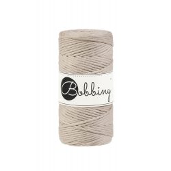 BEIGE Bobbiny Makramee Garn 3mm 100m