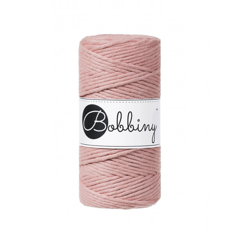 BLUSH Bobbiny Makramee Garn 3mm 100m Makramee garn 3mm blush