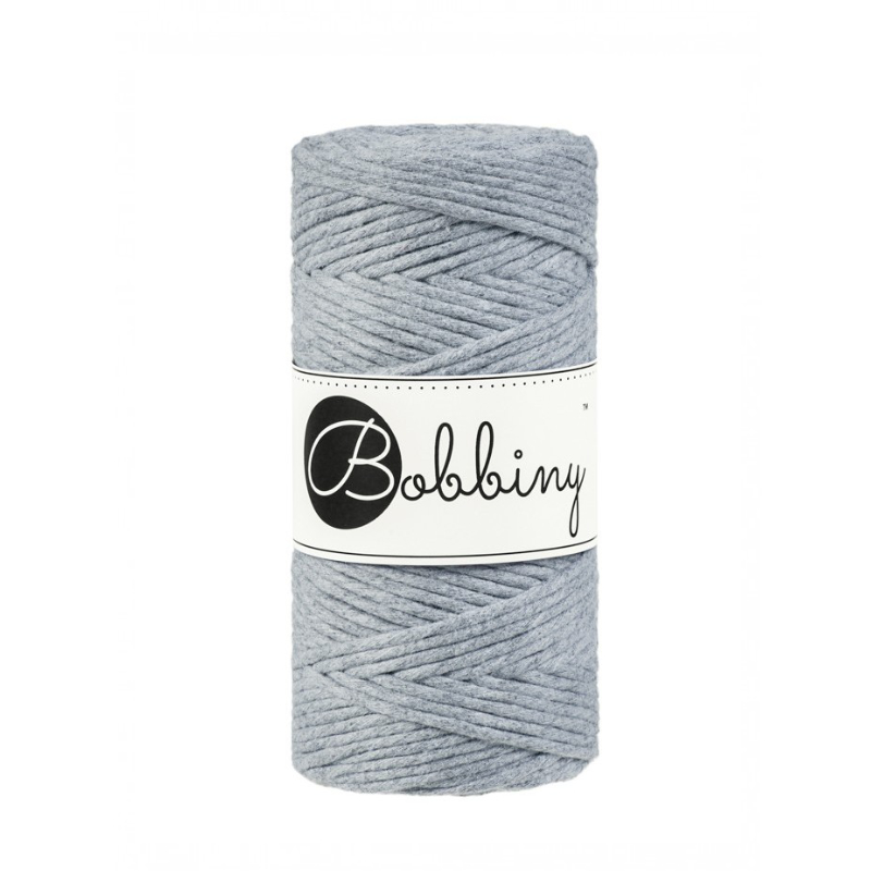 SILBER Bobbiny Makramee Garn 3mm 100m Makramee garn 3mm silber