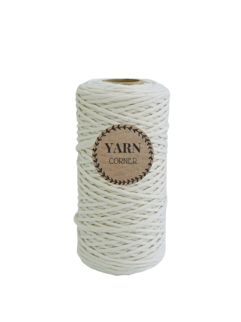 ECRU Makramee Garn 1.5mm 100m Makrameegarn 1.5mm ecru