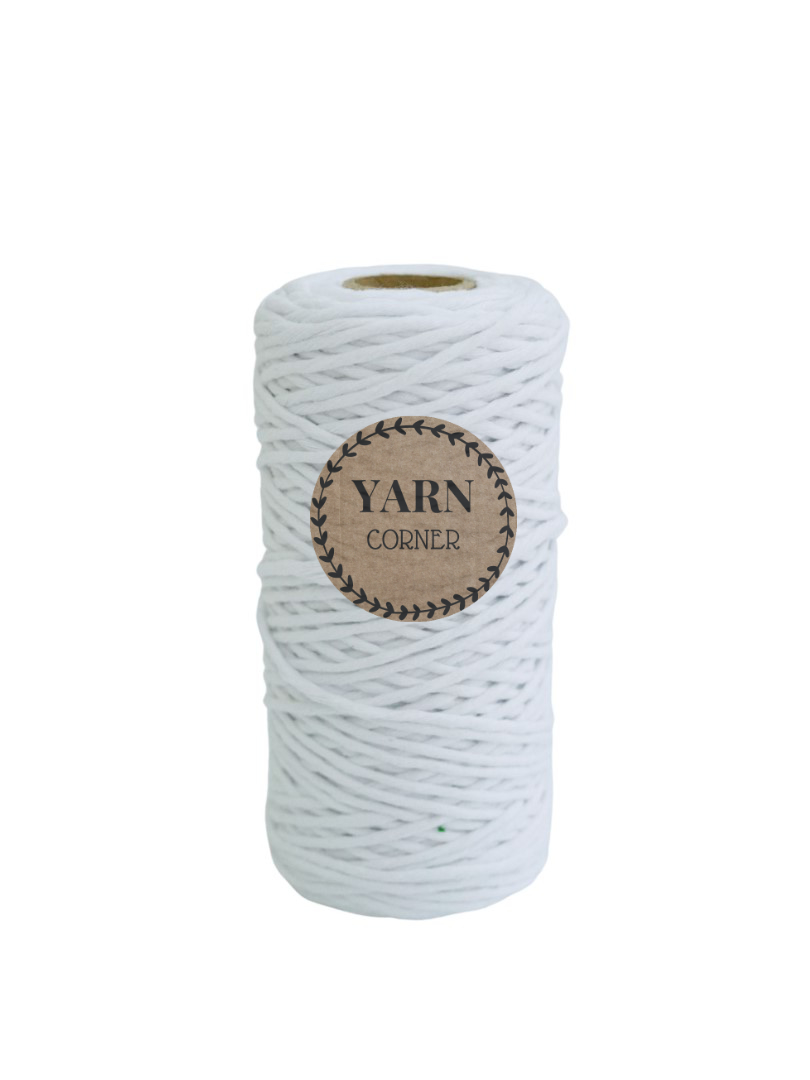 WEIß Makramee Garn 1.5mm 100m Makrameegarn 1.5mm weiss