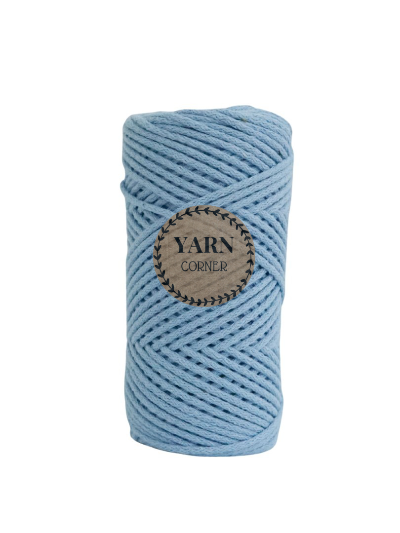 HELLBLAU Flechtkordel 2mm 100m Flechtkordel 2mm hellblau