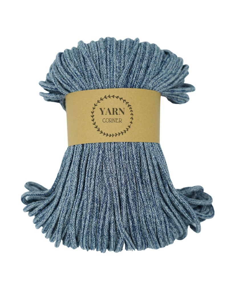JEANS MELANGE Flechtkordel 5mm 100m Flechtkordel 5mm jeans melange