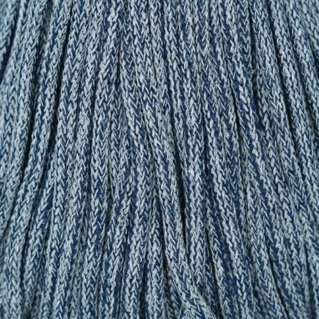 JEANS MELANGE Flechtkordel 5mm 100m Flechtkordel 5 mm jeans melange
