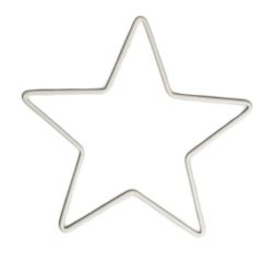 Draht Stern mit weißer Beschichtung 29,5×31,5cm Draht Stern mit weißer Beschichtung 29,5×31,5cm