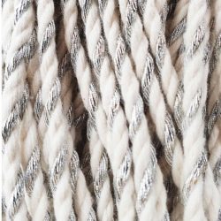 SILVER TWIST – Bobbiny Makramee Schnur 3mm 50m SILVER TWIST – Bobbiny Makramee Schnur 3mm 50m