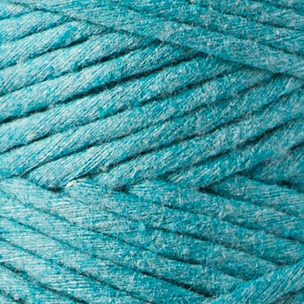 TEAL Bobbiny Makramee Garn 3mm 100m 3YM Bobbiny Makramee Garn 3mm Teal