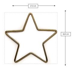 Draht Stern mit goldener Beschichtung 16,5×17,5cm Draht Stern mit goldener Beschichtung 16,5×17,5cm