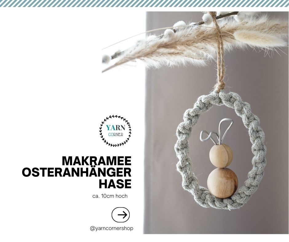 Kostenlose Anleitung: Makramee Osteranhänger mit Hase 2 Makramee Anleitung Ostern