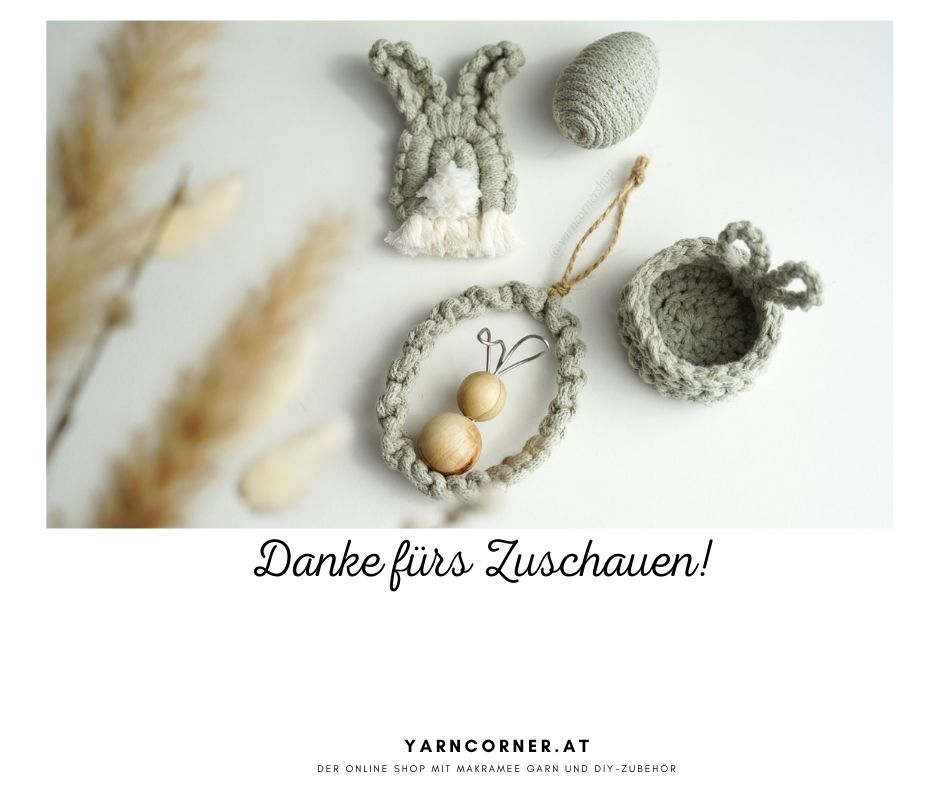Kostenlose Anleitung: Makramee Osteranhänger mit Hase 13 makramee Anleitung Ostern Hase 10