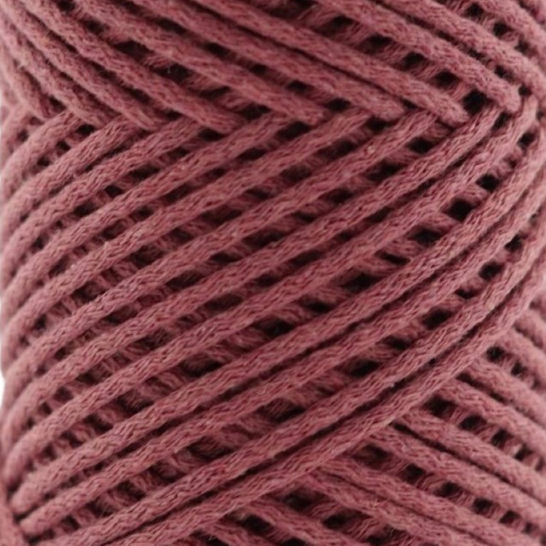 MAUVE Flechtkordel 2mm 100m Baumwollkordel 2.5mm mauve