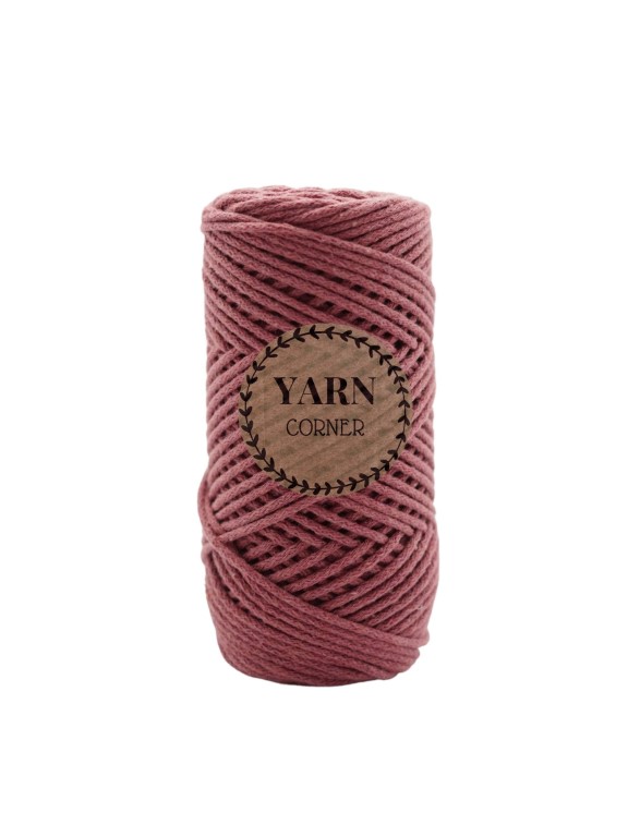 MAUVE Flechtkordel 2mm 100m Baumwollkordel 2.5mm mauve