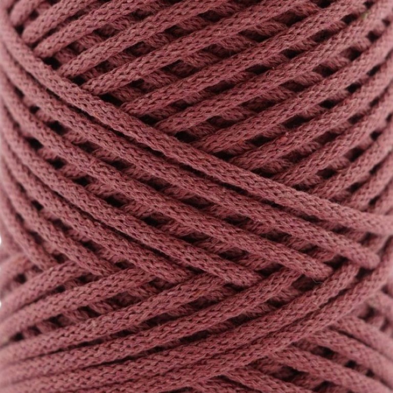 MAUVE Flechtkordel 4mm 100m Baumwollkordel 4mm mauve