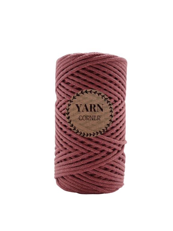 MAUVE Flechtkordel 4mm 100m Baumwollkordel 4mm mauve