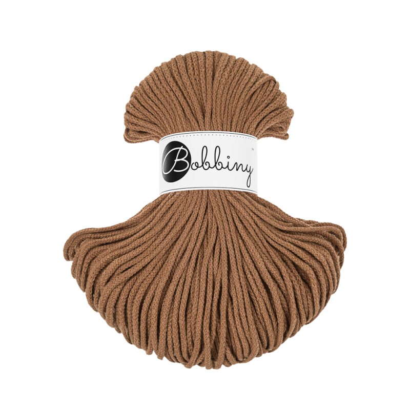 Bobbiny 3mm Junior Baumwollkordel 100m – CARAMEL Bobbiny baumwollkordel 3 mm caramel