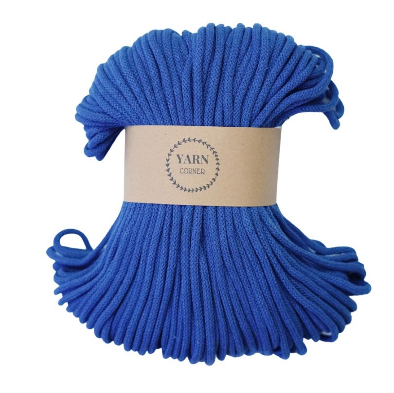 KORNBLUMENBLAU Flechtkordel 5mm 100m YC Baumwollkordel 5mm kornblumenblau