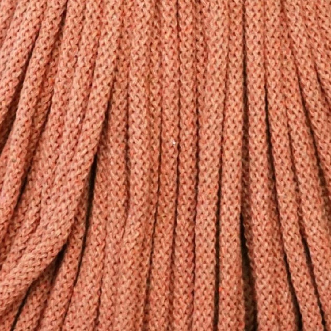TERRACOTTA Flechtkordel 5mm 100m YC Baumwollkordel 5mm, terracotta