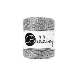 METALLIC SILVER – Bobbiny Makramee Schnur 3mm 50m METALLIC SILVER – Bobbiny Makramee Schnur 3mm 50m