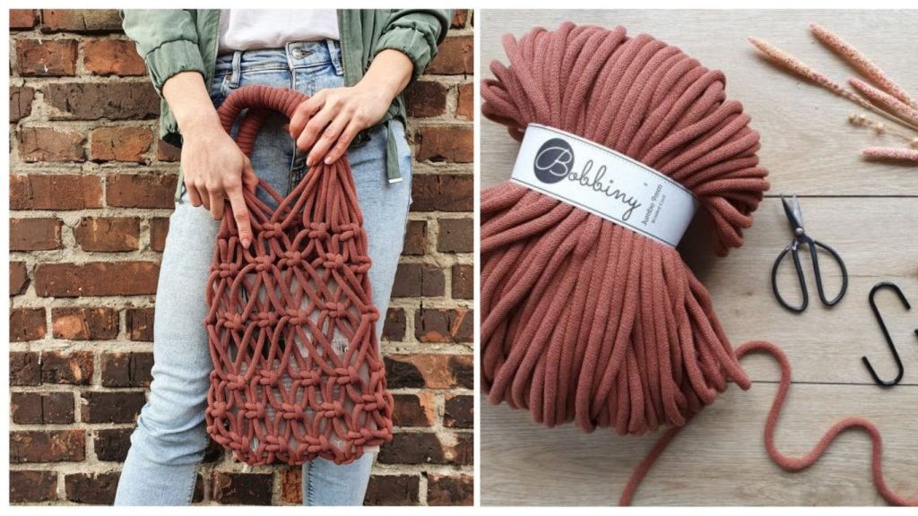 Tasche MARGARET: Bobbiny Makramee Anleitung 1 Design ohne Titel