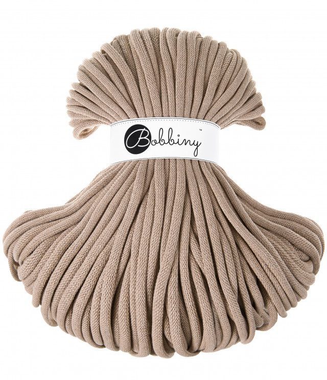 Bobbiny 9mm Jumbo Baumwollkordel 100m – SAND Bobbiny Baumwollkordel 9mm sand