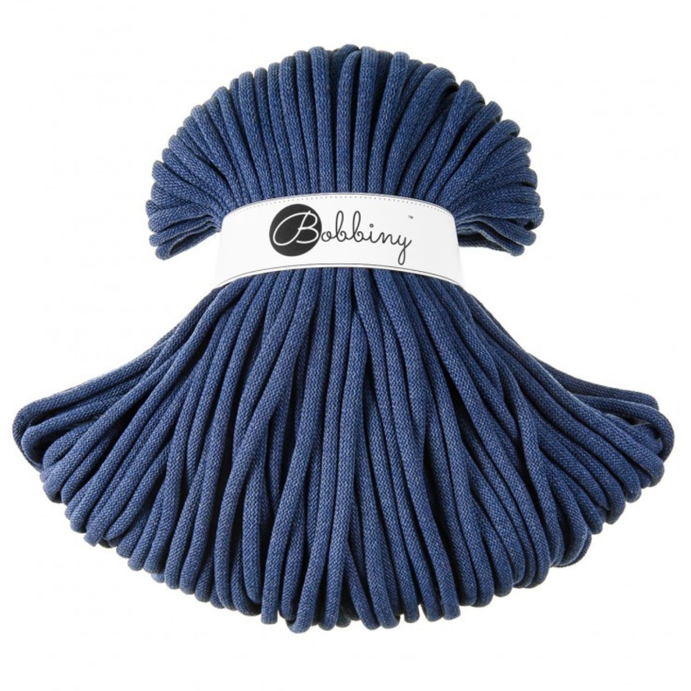 Bobbiny 9mm Jumbo Baumwollkordel 100m – JEANS Bobbiny 9mm Jumbo Baumwollkordel 100m – JEANS