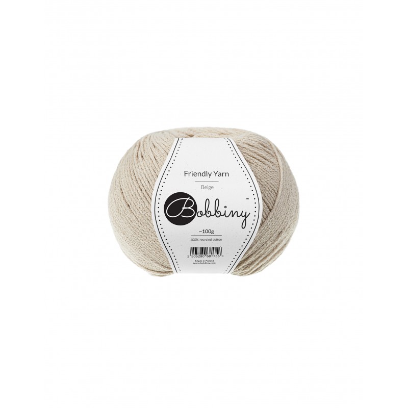 BEIGE Bobbiny Friendly Yarn 200m BEIGE Bobbiny Friendly Yarn 200m