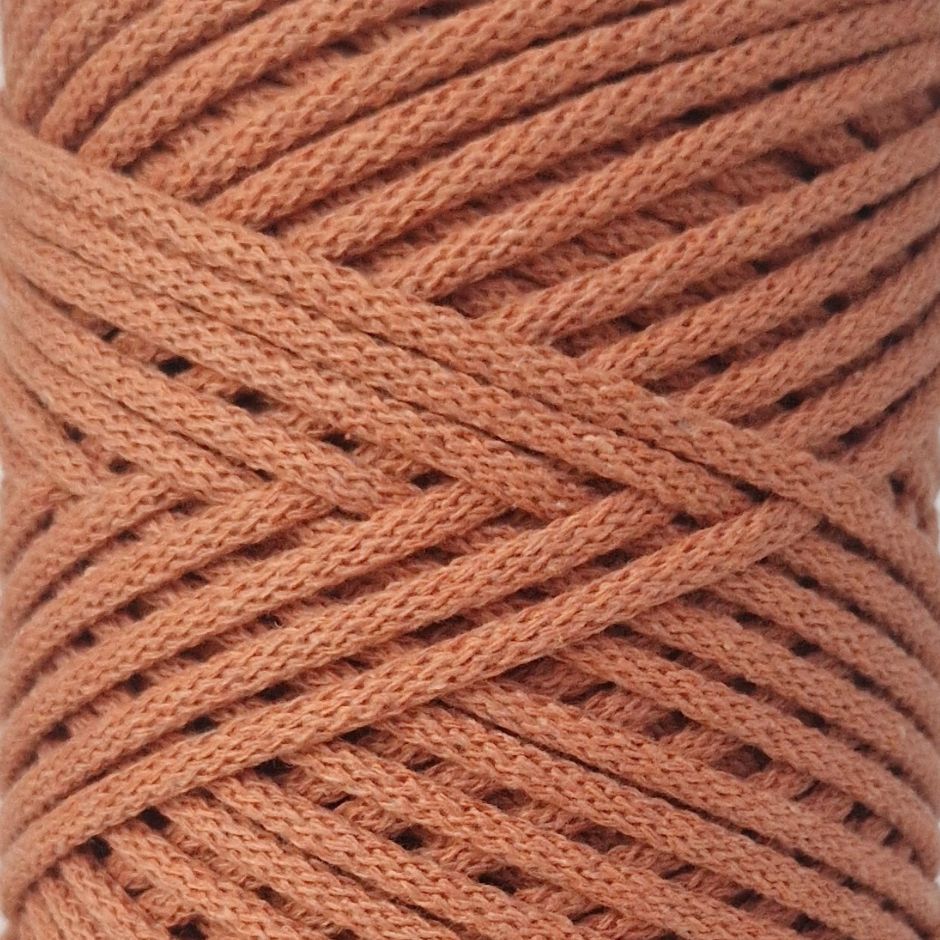 TERRACOTTA Flechtkordel 4mm 100m Baumwollkordel 4mm terracotta