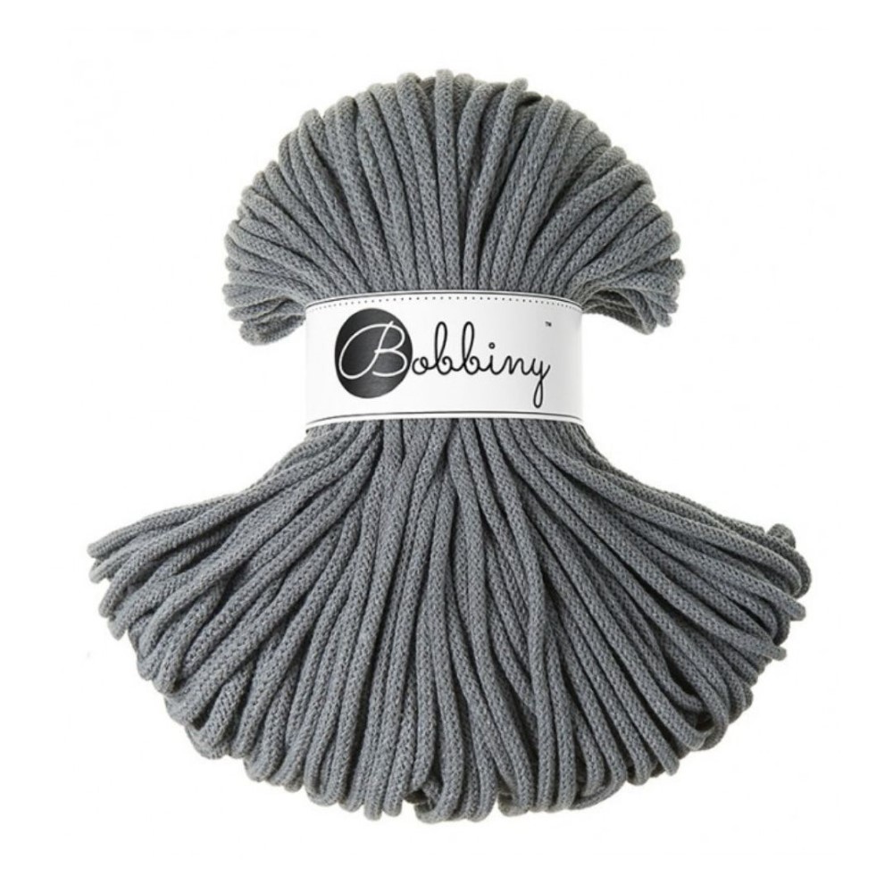 Bobbiny 5mm Premium Baumwollkordel 100m – STEEL Bobbiny 5mm STEEL Baumwollkordel