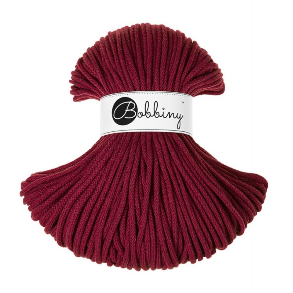 Bobbiny 5mm Premium Baumwollkordel 100m – WINE RED Bobbiny 5mm WINE RED Baumwollkordel