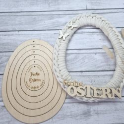 6-teilige Holzringe-Set Ostern Eier