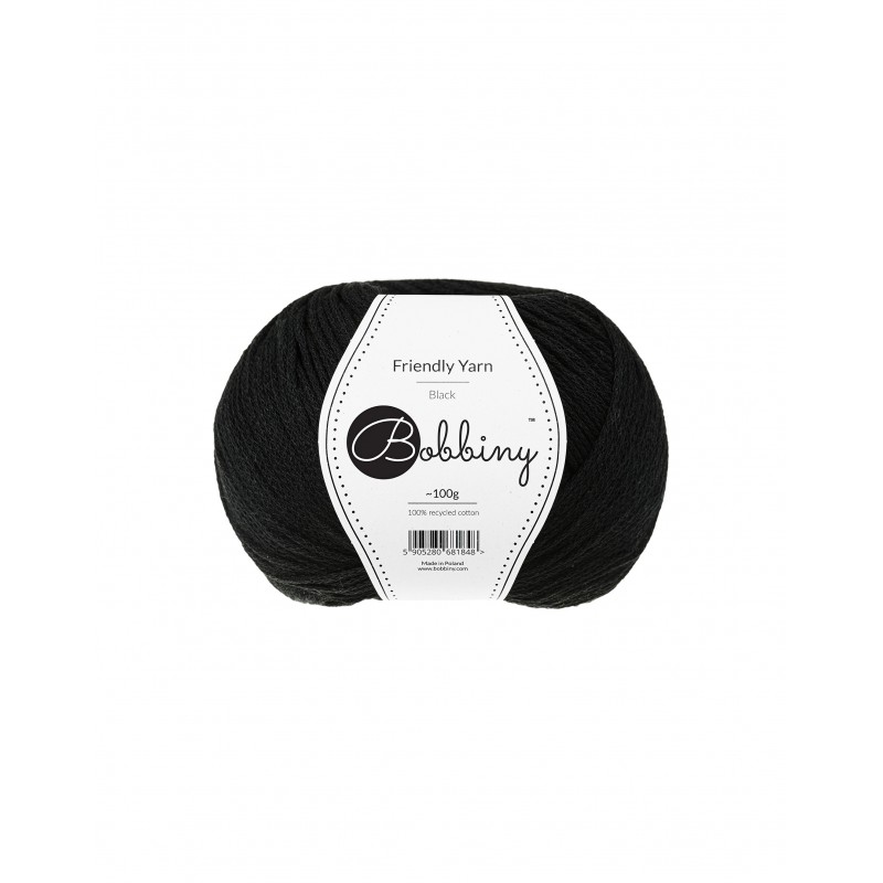 SCHWARZ Bobbiny Friendly Yarn 200m bobbiny friendly yarn black
