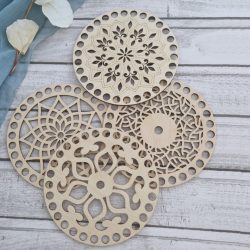 Korbboden, Korbdeckel zum Häkeln – Mandalas Korbboden, Korbdeckel zum Häkeln – Mandalas