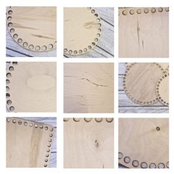Holzboden zum Häkeln mit kleinen Unregelmäßigkeiten, Klasse 2 (Set, 5 Stk) Holzboden zum Häkeln mit kleinen Unregelmäßigkeiten, Klasse 2 (Set, 5 Stk)